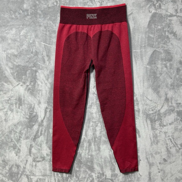 Victoria's Secret Pink Women's Medium Red Seamless Tight Active Leggings - Picture 10 of 13
